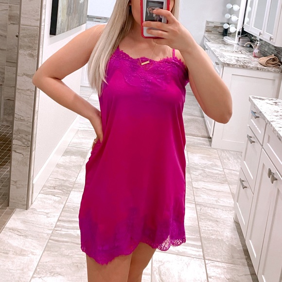 Storia Dresses & Skirts - storia purple lace mini slip dress